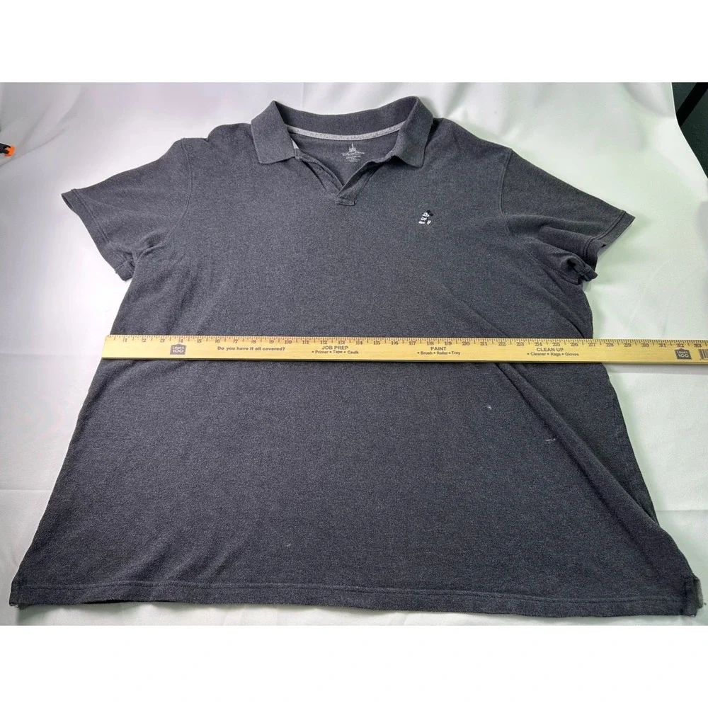 Disney‎ Parks Mickey Mouse Polo Shirt Mens 2XL Relaxed Fit Gray Adult